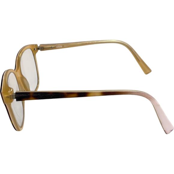 Cafe Lunettes Tortoise Rectangle Eyeglasses Clam Shell Travel Case White main image 6
